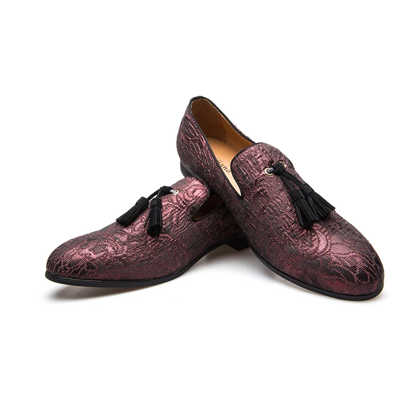 Слипоны для мужчин, обувь для больших мальчиков из искусственной кожи с подушкой, лоферы с кисточками