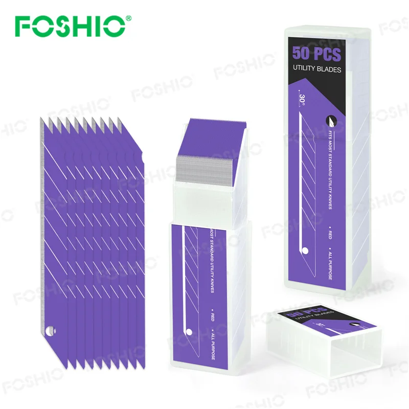 Foshio Customize 9Mm 30 Degree Paper Cutter Knife Vinyl Cutting Replaceable Blade Knife