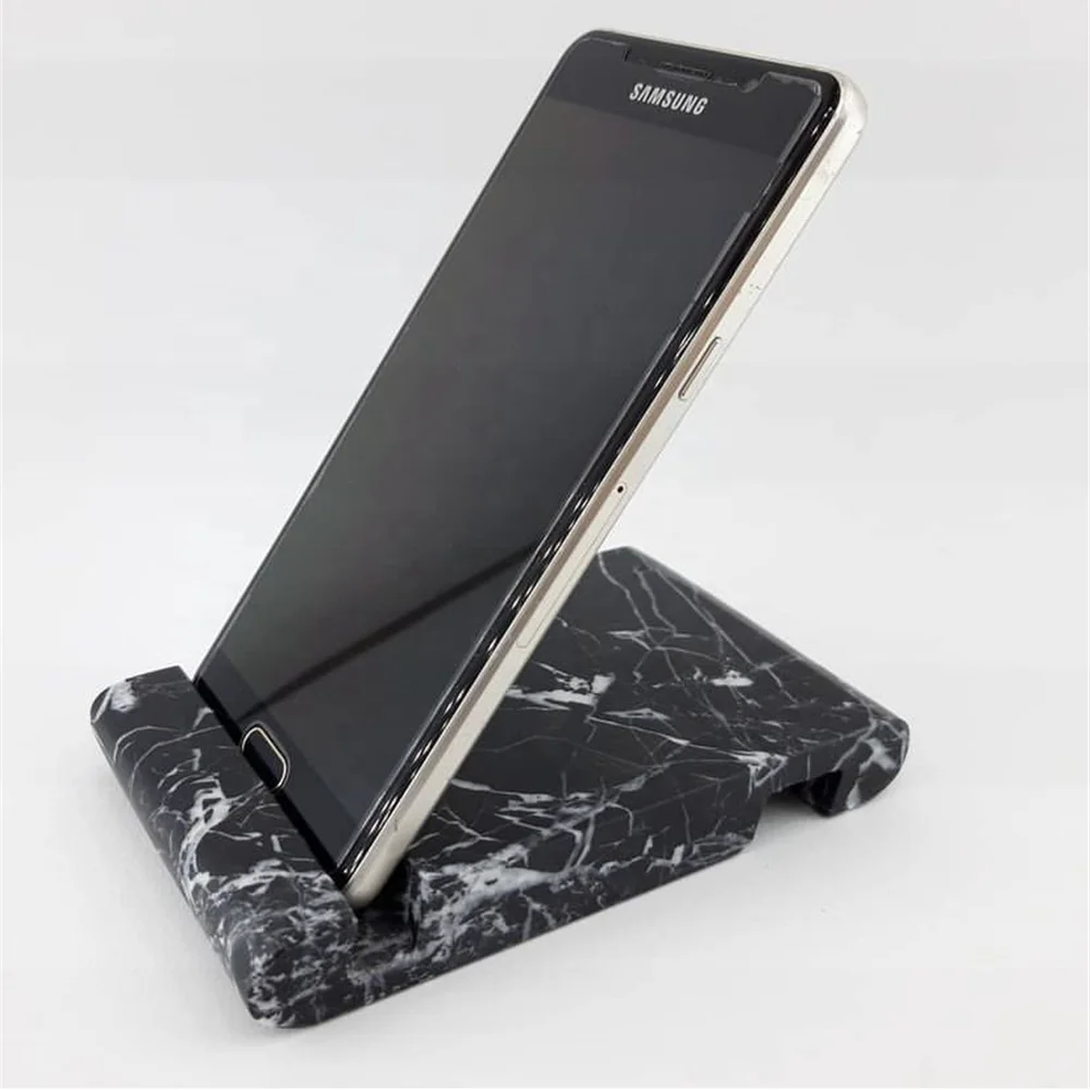 Nero marquina black marble phone sit tray