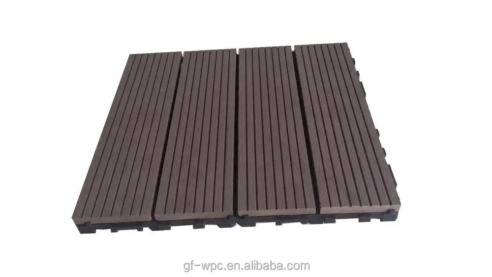 Interlocking plastic base  outdoor plastic wood WPC tile floor