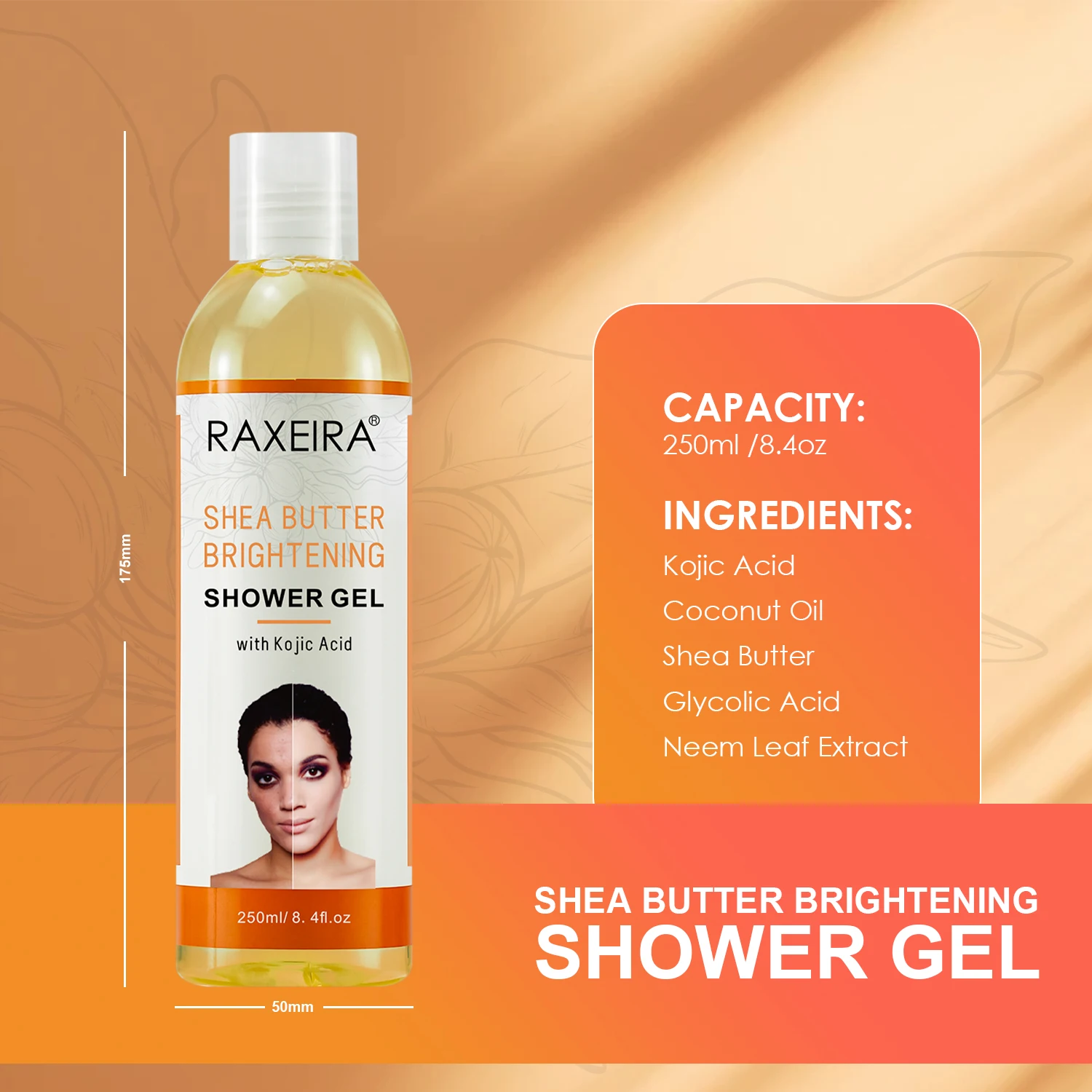 Best Sale Shea Butter Hydrating Body Wash Moisturizing Bath Hydrating Skin Whitening Body Wash Whitening Shower Gel