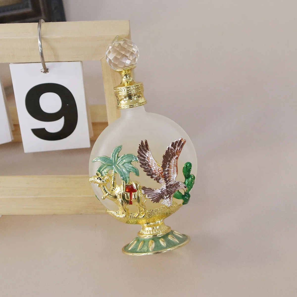 30ml Arab Dubai Patented Falcon Eagle Camel Metal Perfume Bottle Essential Oil Refillable Frosted Attar Bottles Wholesales#30225