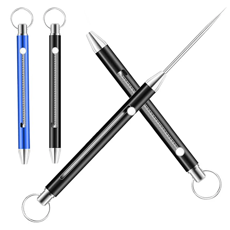 Keychain Titanium Telescopic toothpicks | Integrated Design Telescopic Toothpick with Titanium Protective Case Holder