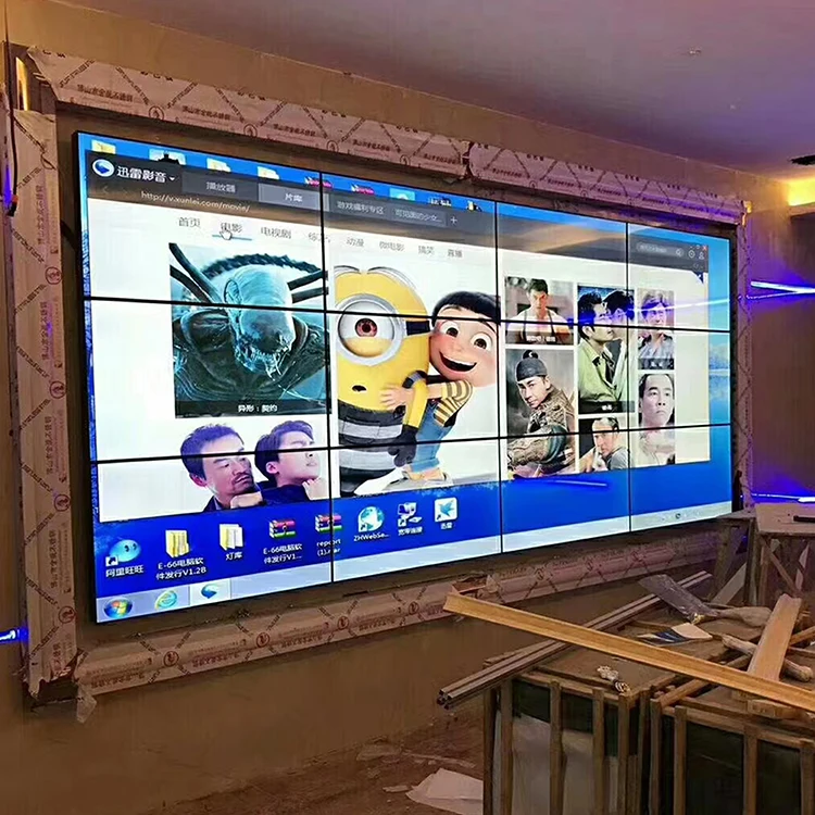 AMV OEM ODM 46 49 55-дюймовый экран для сращивания рекламы цифровой киноплеер торговый центр рекламный дисплей