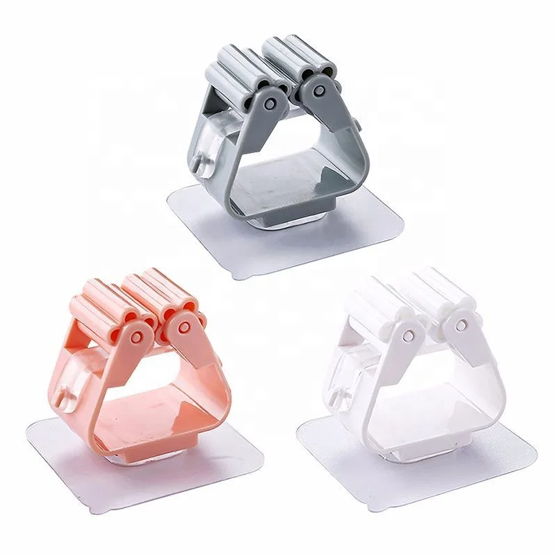 2024 Promotional cheap bathroom kitchen tool wall mounted strong absorption mop rack hanger
