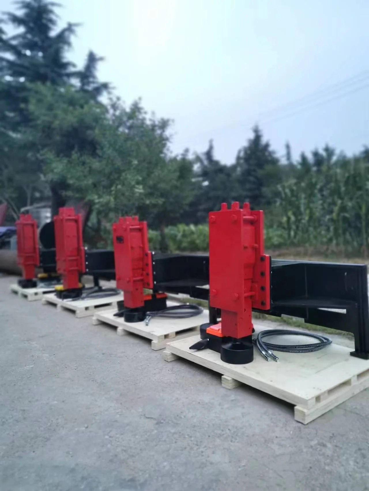 New Skid Steer Mounted Steel Post Driver Excavator Hydraulic Breaker for Construction Machinery with Core Bearing Components