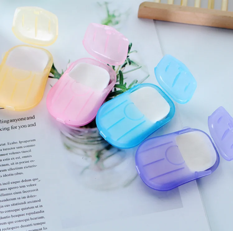 Travel Mini Portable Soap Paper Soluble Disposable Hiking Hand Washing Soap Paper Soap