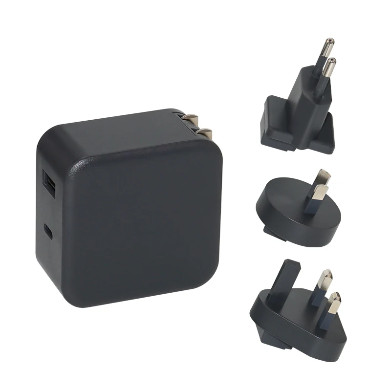 USB-C Laptop Charger, Foldable Type-C Dual Port Fast PD PPS 65W GaN Charger for Android, Nintendo, Switch