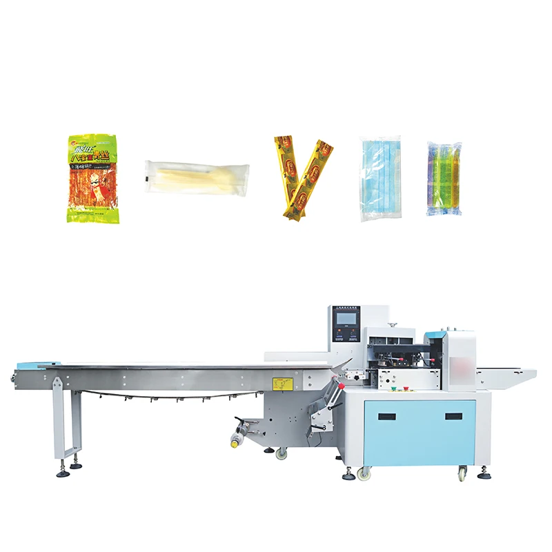 Multi-function Horizontal Microcomputer Fully Automatic Aviation Tableware Towel Tissue Jelly Candy Biscuits Packaging Machine