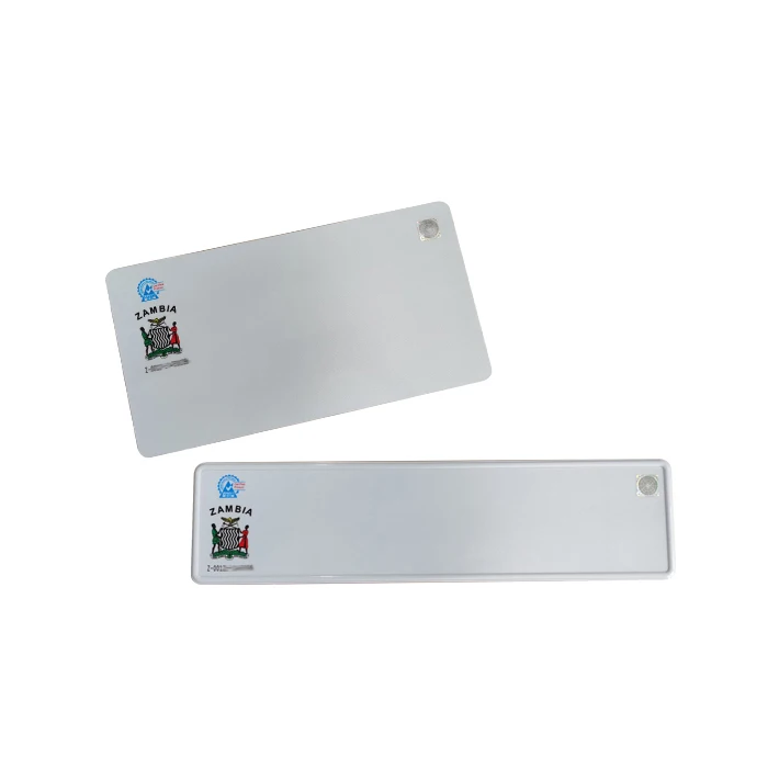 Zambia custom aluminium car number letter blank license plate
