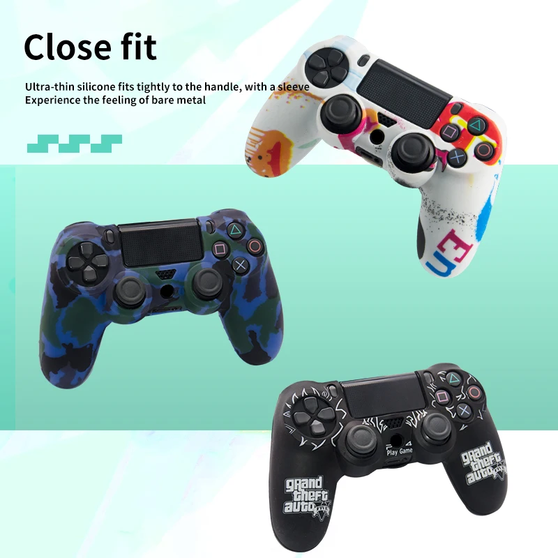 PS4 controller skin cover anti-slip silicone case for Sony Playstation 4