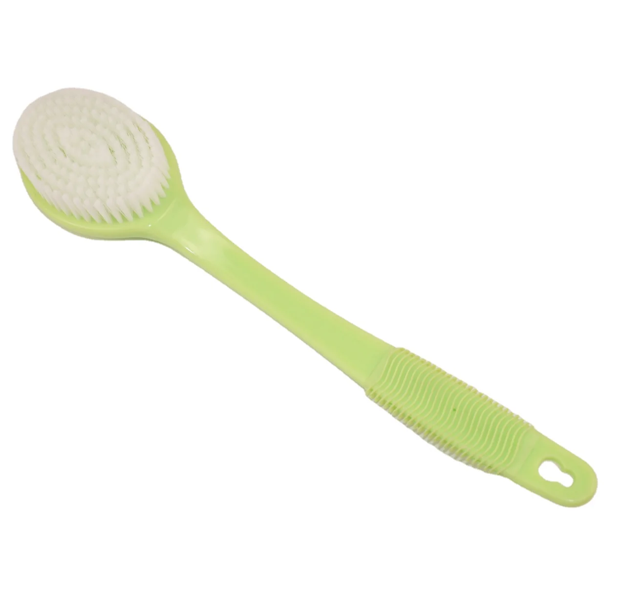 wheat straw Non-slip handle Hand grip rubber long handle bath brush silicone for body
