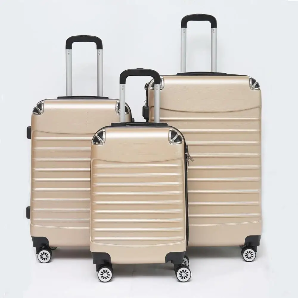 american travel luggage and bag rose gold luggage trolley suitcase set