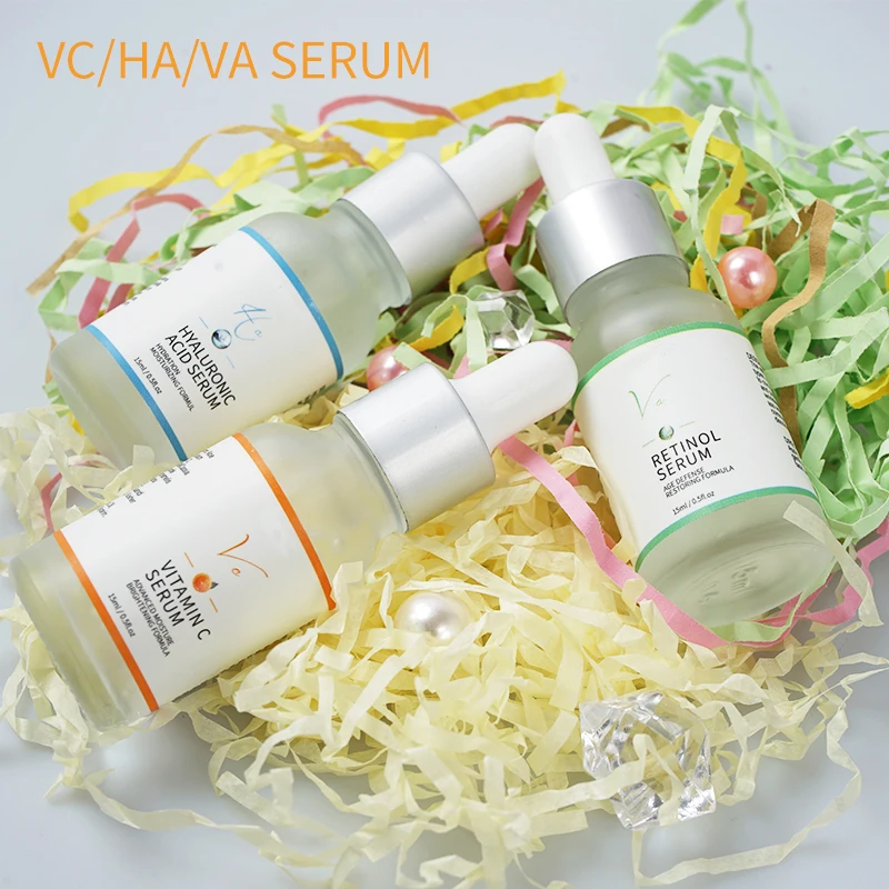 2021 Hot Sell Facial Serum Vitamin C VA Serum 30ml and Hyloronic Acid Face Serum Set