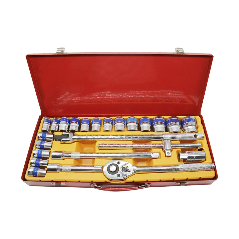 Набор торцевых гаечных ключей DILGOD, профессиональный инструмент для ремонта автомобиля CRV 50bv30, 1/2 дюйма, 3/8 дюйма, 1/4 дюйма, 24 шт.