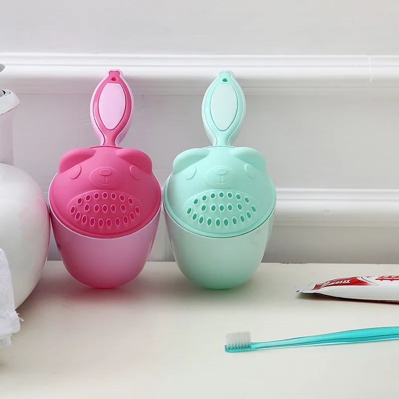 Cartoon Baby Shower Spoons Children Shampoo Cup Bathing Bailer Child Washing Hair Rinse Cup Baby Bath Rinse Cup