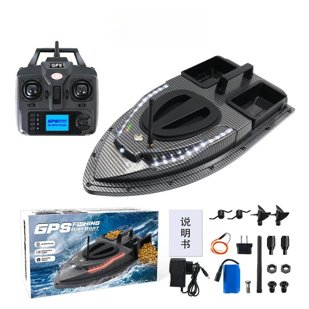 New Flytec V900 40 Points GPS LCD Display RC Fishing Bait Boat Electric 500M Distance Upgraded Version V900 RC Boat