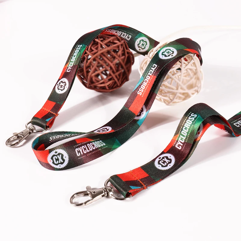 Polyester lanyard custom lanyard airbus sublimation printing lanyard with ring neck id badge card holder