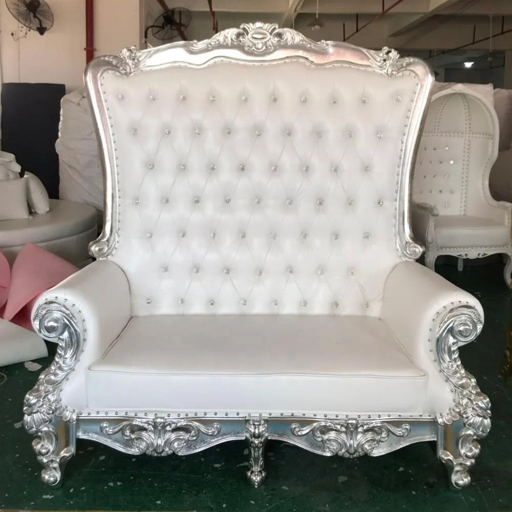 High Grade Hotel Furniture Type King Throne Chair Loveseat Gold Sofa for Sale