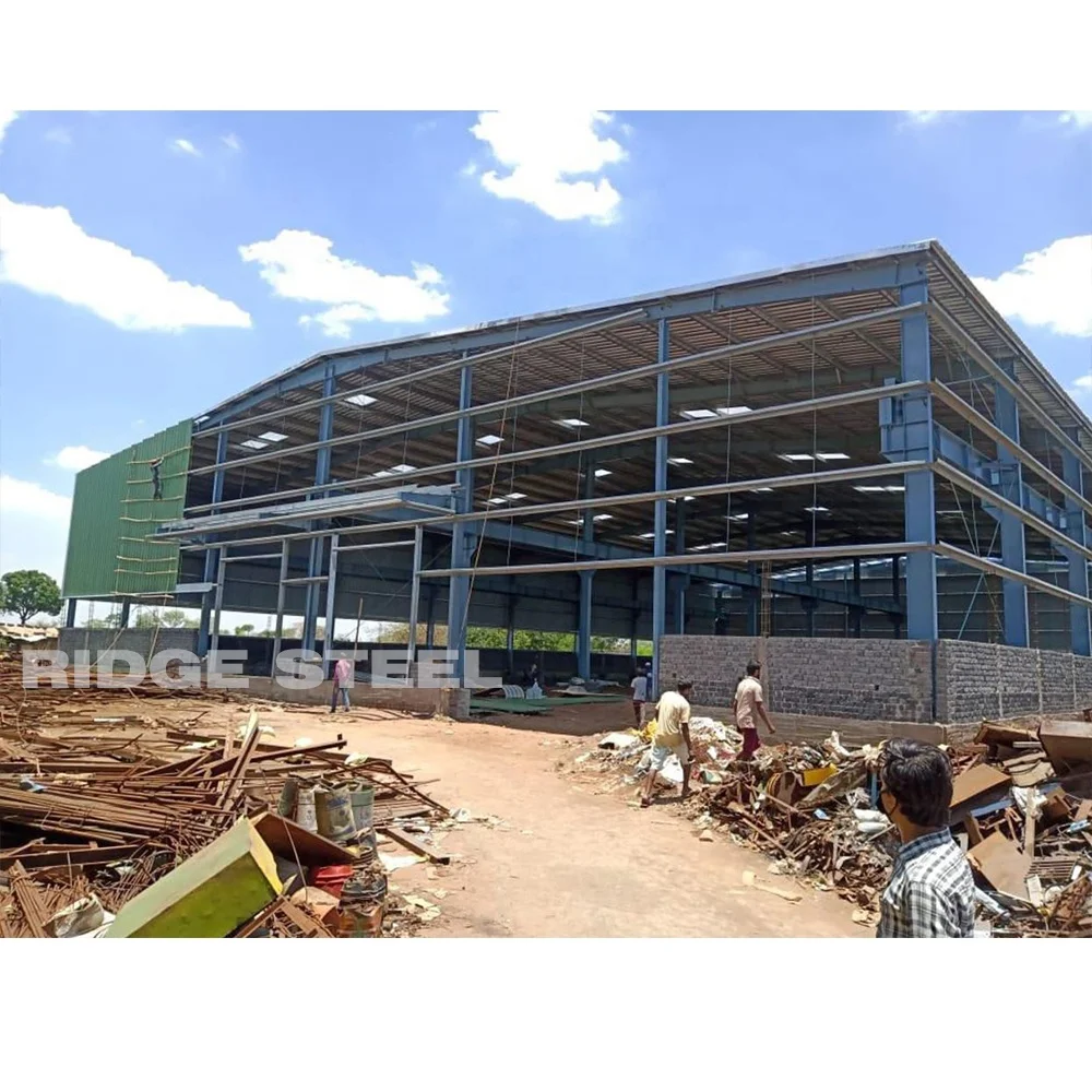 Промышленный цех Склад стальных конструкций современный сборный металлический каркас Строительство школы большое промышленное здание сарай