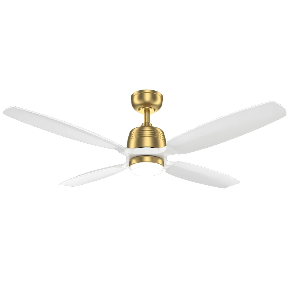 Low Noise Modern Decorative Energy Saving DC Motor 5 Solid Wood Blade Ceiling Fan With Light