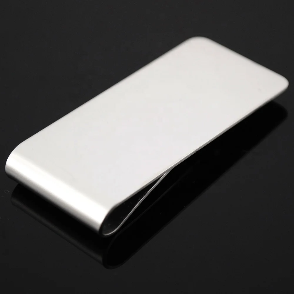 
Blank silver Stainless Steel Money clip with free laser engraving 