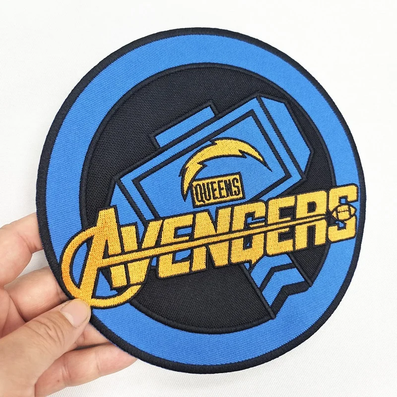 Embroidered Border Iron on Custom Numbers Letters Fabric Twill Embroidery Patches for Sportswear