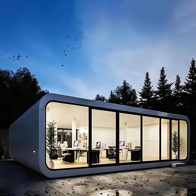 2024 Outdoor Office Pod Homes Prefabricated Modern Mobile Cabin Prefab House Capsule Home for Glamping