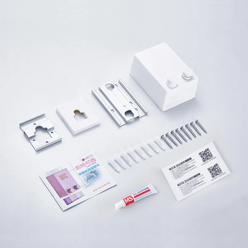 420MM Japanese Punch Free Wall Mounted Home Outdoor Stainless steel  Square Retractable clothesline with steel wire rope