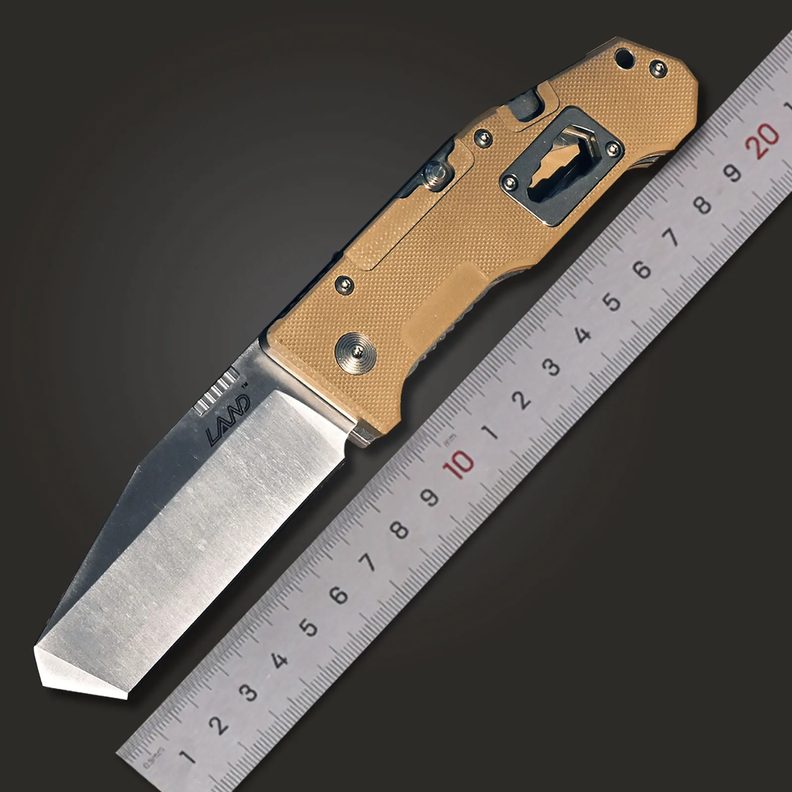 LAND 9046 12cr27mov Stainless Steel Folding Multi-Functional Knife Survival Rescue Camping Outdoor Hunting EDC Saw Tool Knives