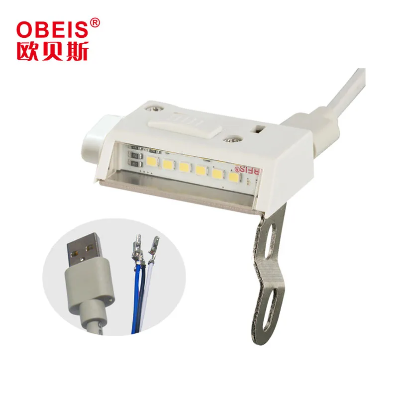 Industrial sewing parts LED light USD connector  6pcs 0.5W LED lamp for sewing machine with dimmable switch