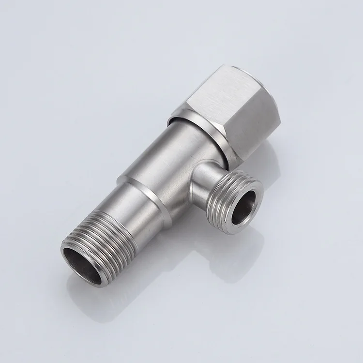 304 stainless steel triangle valve bathroom hot and cold water toilet water heater triangle valve inlet triangle valve