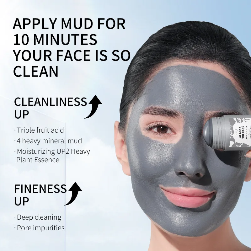 Private Label Customize Logo Face Skin Care Whitening Deep Cleaning Mud Masking Clay Stick Mask