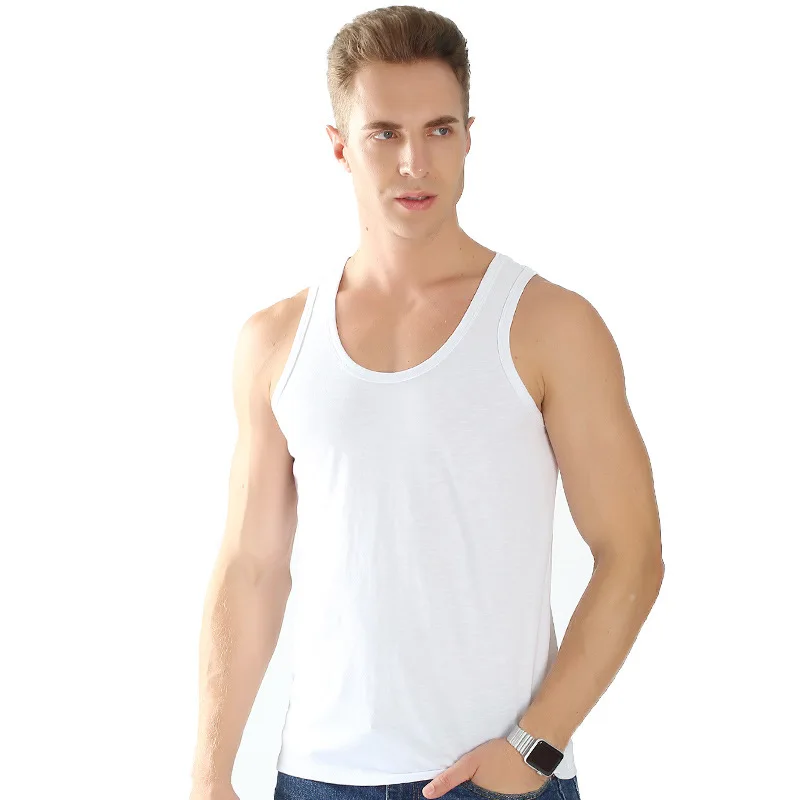 
Private Label Cotton Plus Size Mens Undershirts Summer Vests 