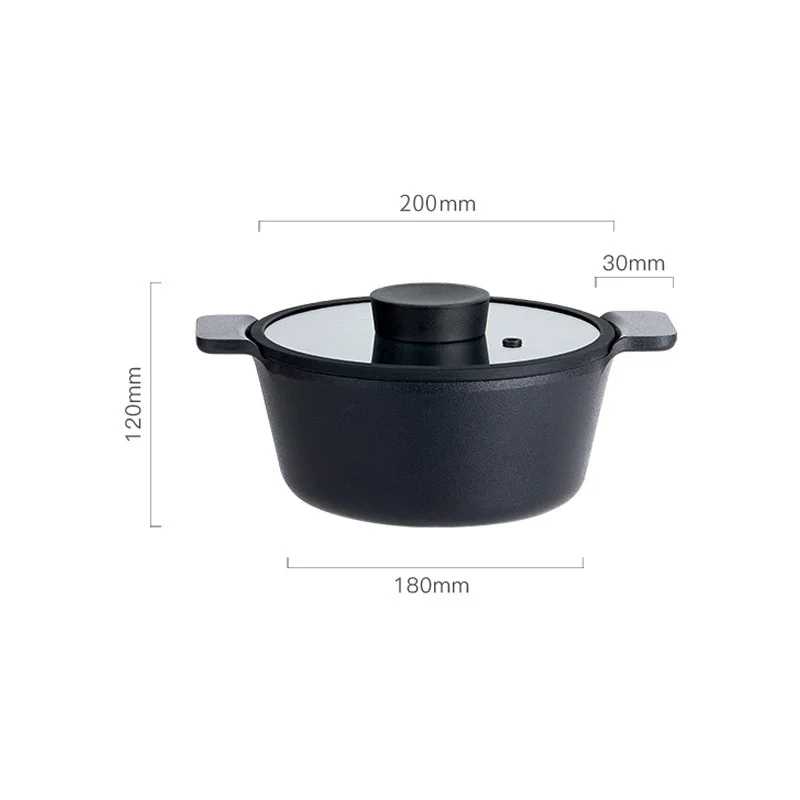 Kitchenware ceramic saucepan stone marble pots and pans aluminum nonstick cookware sets