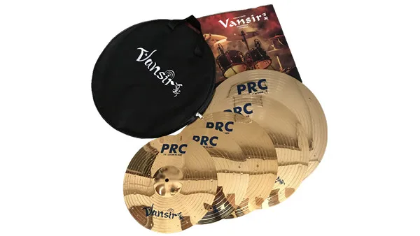 Vansir PRC Series Polishing Gold Color Alloy Cymbal Set 14'HH+16' Crash+18' Crash+20' Ride+cymbal bag