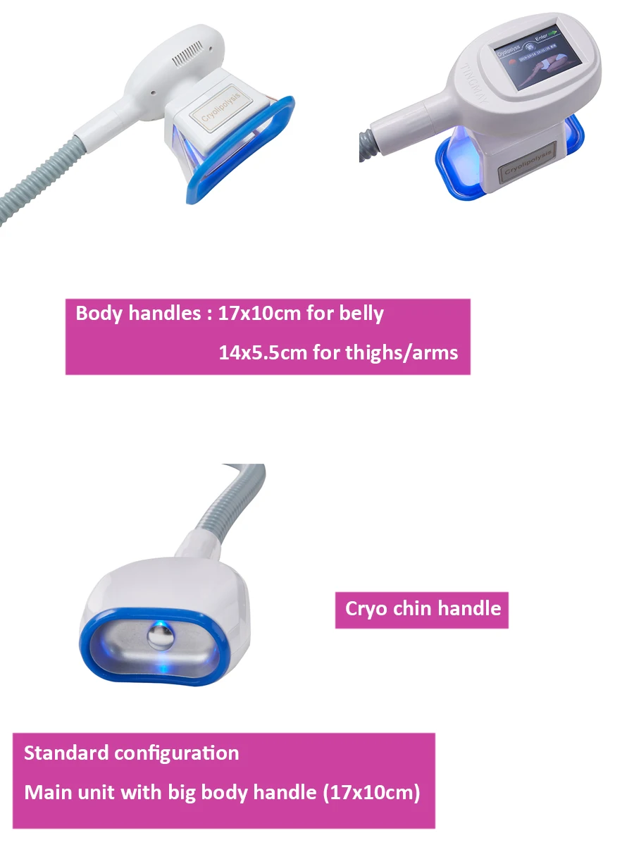 TM-920 Cryolipolysis Fat Freezing  machine with 3 Cryo Handle for Weight Loss and double chin removal