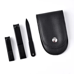 3 Pcs/set Black Stainless Steel Fingernails & Toenails Clippers & Nail File Sharp Nail Cutter Nail Clipper Set
