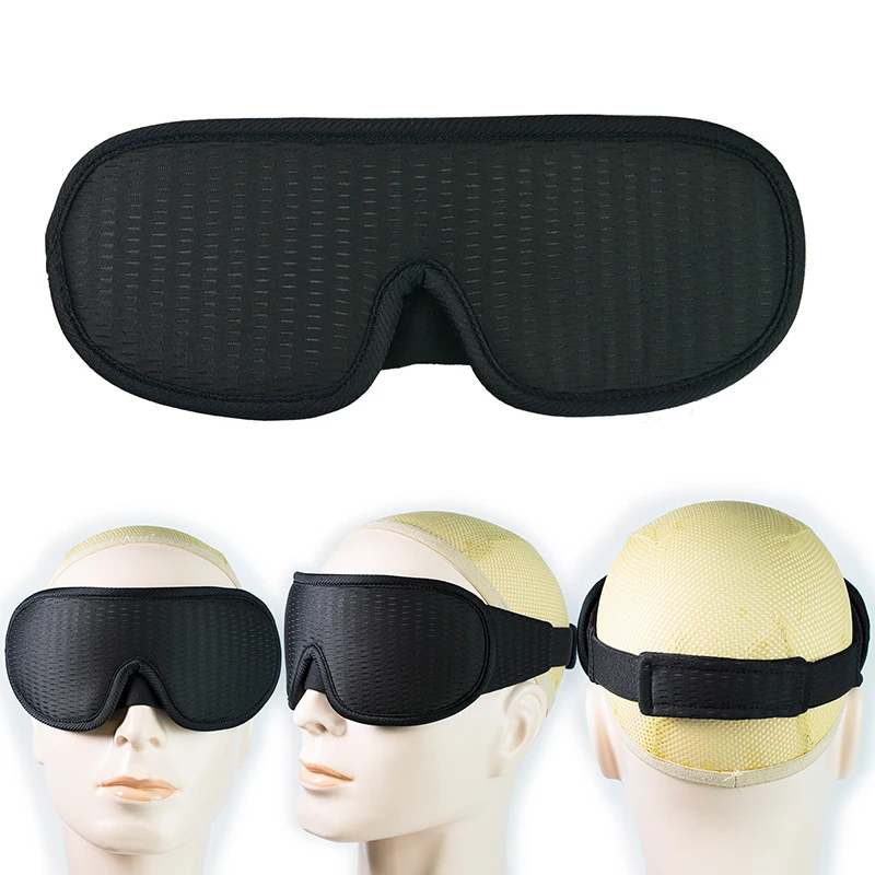Breathable Sports Mesh 3d Memory Foam Sleeping Mask Eyemask Nose Flap Eye Sleep Wholesale Lash