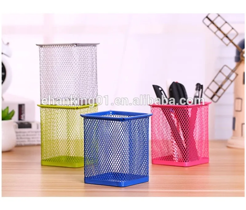 children  metal mesh pen holder for office supplies  School office desk desktop L0063/2
