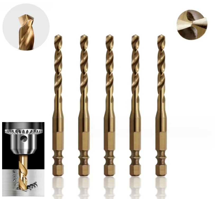 BOMI BMY- milling tools sold overseas customized hss drill bit manufacturers double r hex shank twist drill bits tool set