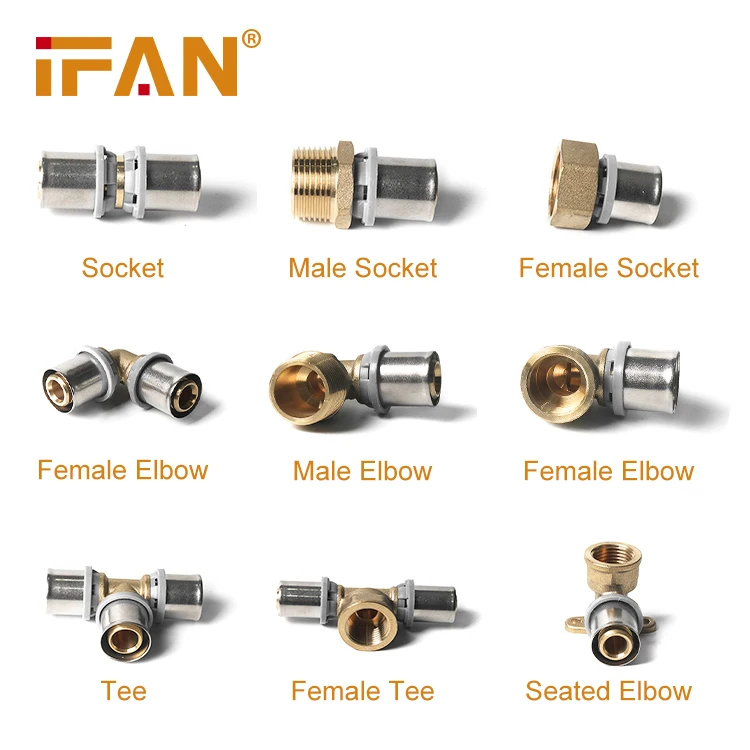 IFAN ISO15875 Commercial Price 1Inch Fitting Brass Press Fitting For Water Pipe