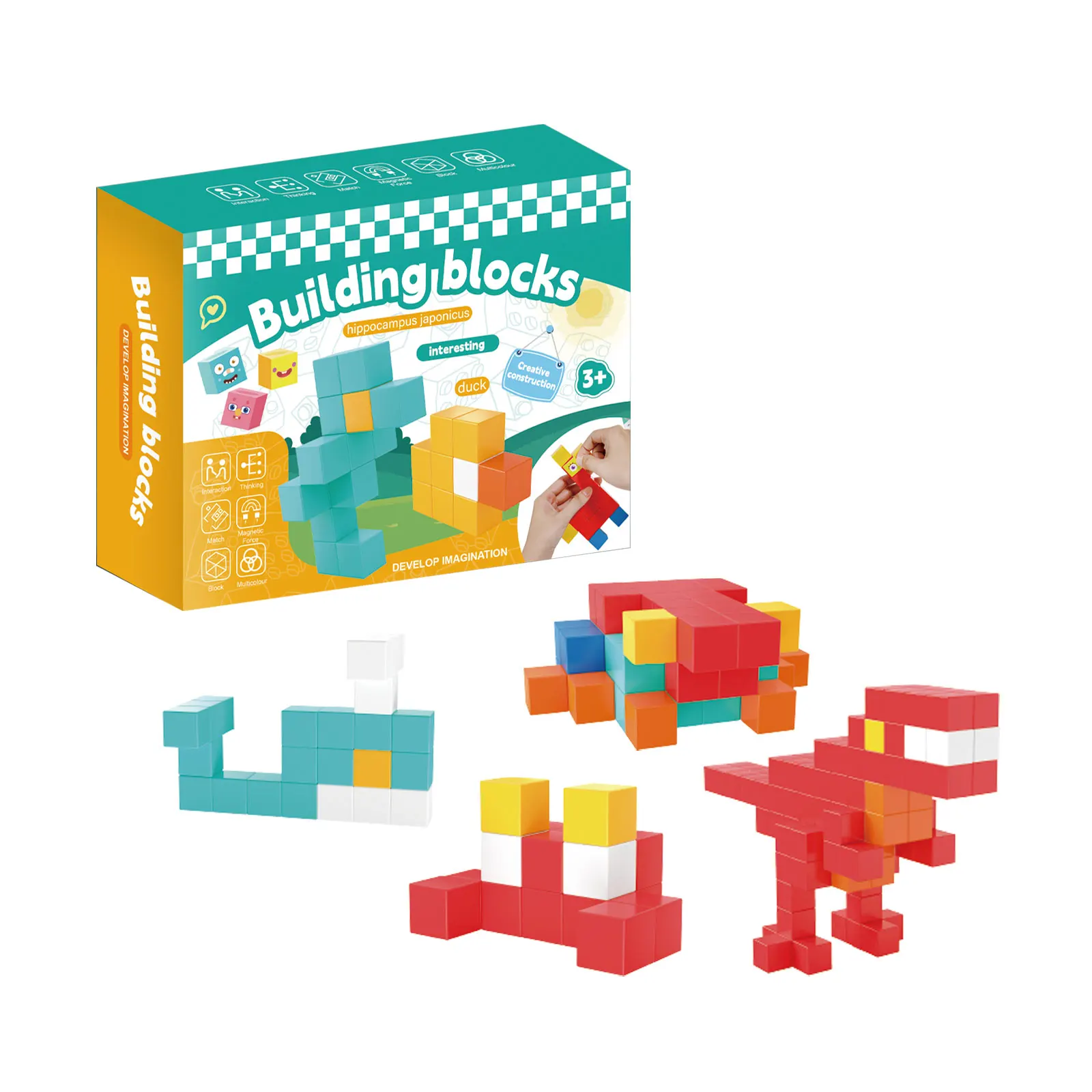 32 PCS Magnetic Building Blocks STEM Educational Sensory Montessori Toys 2 CM Magnet Cubes 3D Magnetic Blocks For Kids