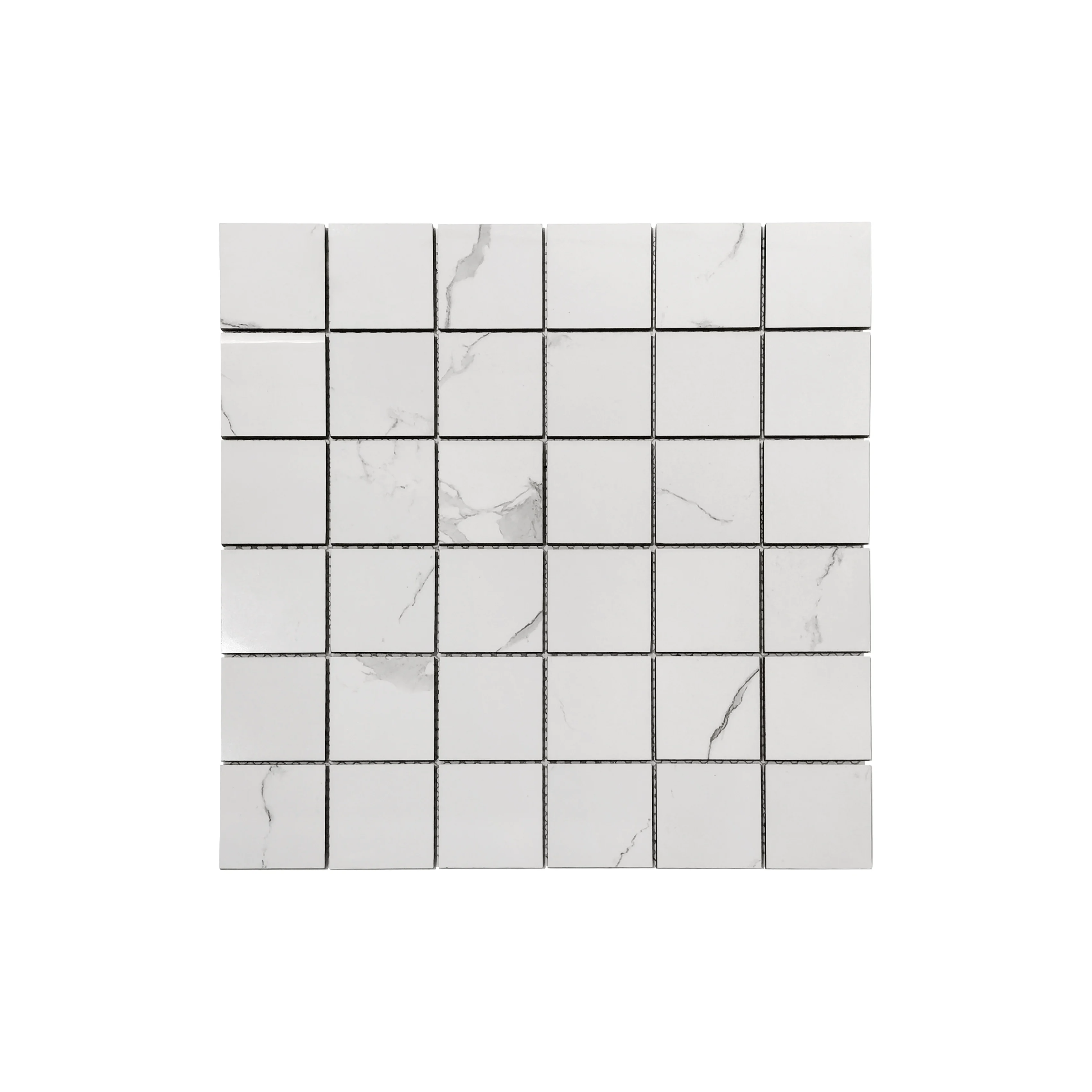 Мозаика для бассейна 48x48 квадратная белая плитка из каррарского мрамора фарфоранато настенная ванной комнаты керамическая мозаика с сетчатой спинкой