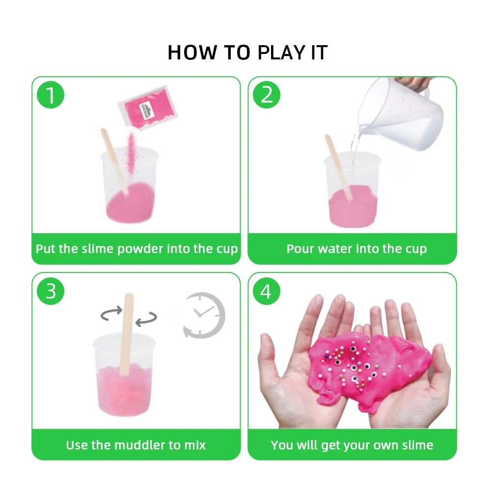 Hot Selling Colorful Mixing non-toxic DIY slime making kit Children Gifts make playdough slime mud kids educational toys