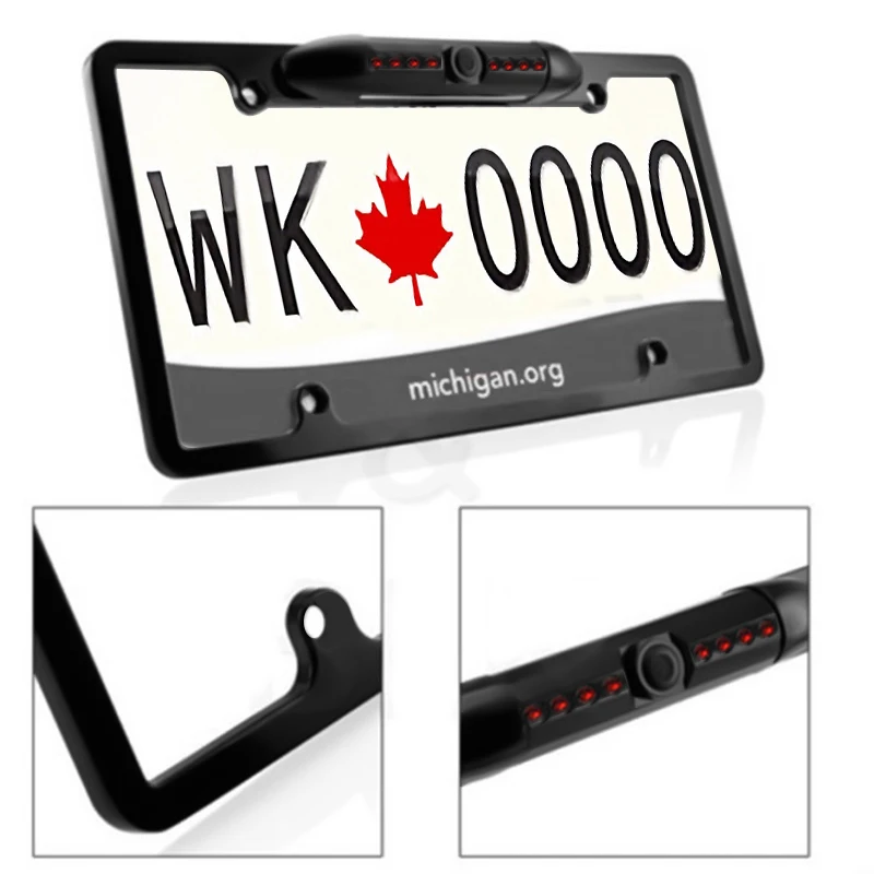 USA Plastic Car License Plate Frames Car Number Car License Plate Frame With Camera