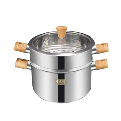 induction Household Stainless steel steamer  2 Layers 304 Steamer High Quality Cookware Cooking Pot For Kitchen