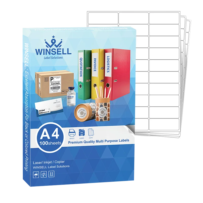 High Sticky Self Adhesive Matte Full Sheet A4 Sticker Paper Label For Shipping