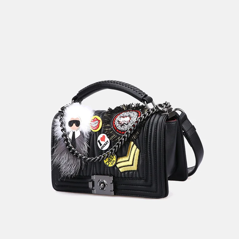 2021 Trendy Luxury Purse Design bolsas de mujer feminina Women Black Crossbody Bags Square Handbags Pu Leather Hand Bags