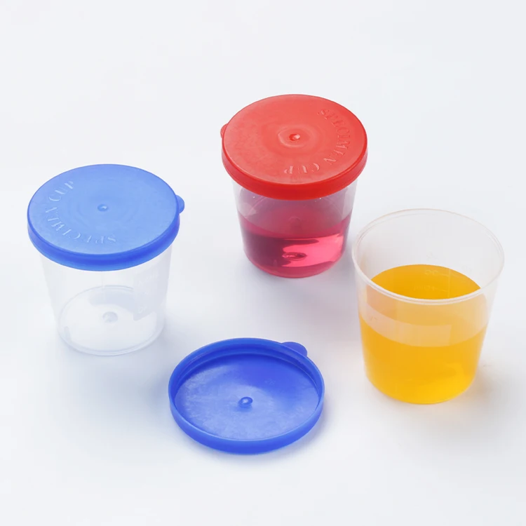 PP PE PS Specimen Cup Plastic 40ml Sputum Collector Urine Container